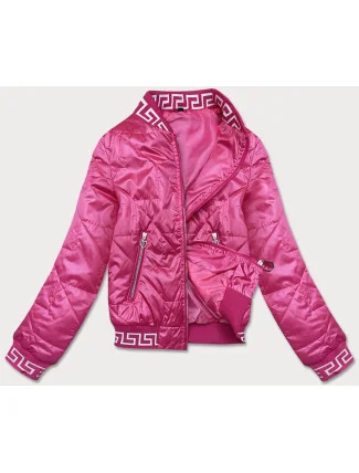 Ružová dámska bunda typu "bomber" (B8123-83)