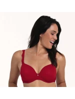 Podprsenka s kosticami Selma s dištančnými košíčkami 5637 červená - RosaFaia