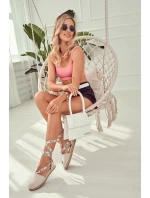 Damskie Wiązane Espadryle Big Star JJ274862 Beżowe
