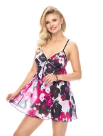 Dámska košieľka Akira II Babydoll Flowers chemise + tangá ZADARMO! - Irall Dámska košieľka Akira II Babydoll Flowers chemise + tangá ZADARMO! - Irall