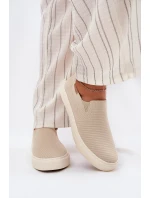 Dámske slip-on tenisky Big Star - béžové