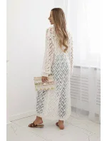 Dlhý sveter Super KID Mohér Sivá a biela