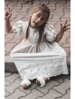 Sandałki Dziecięce Na Rzep Z Futerkiem Białe Rosavere