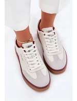 Skórzane Damskie Sneakersy Daniel Lopez Just Dare SS2D4008 Biało-Szare