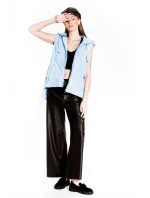 Svetlomodrá lesklá dámska vesta (AG3-02)