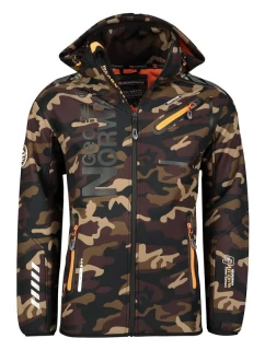 Geographical Norway Softshellová bunda Royaute M WU1057H-GN-KAKI-ORANGE men