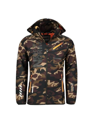 Geographical Norway Softshellová bunda Royaute M WU1057H-GN-KAKI-ORANGE men