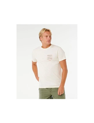 Pánske tričko RIP CURL Vaporcool Search 3 Stacks Tee, biele Pánske tričko RIP CURL Vaporcool Search 3 Stacks Tee, biele