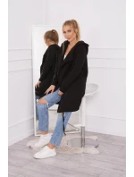 Zateplená bunda s kapucňou čierna Zateplená bunda s kapucňou čierna