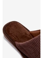 Pánské pantofle s nášivkou hnědé Presine