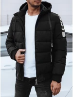 Pánska prešívaná bunda čierna FashionStreet TX4637 Pánska prešívaná bunda čierna FashionStreet TX4637
