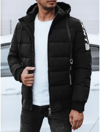 Pánska prešívaná bunda čierna FashionStreet TX4637 Pánska prešívaná bunda čierna FashionStreet TX4637