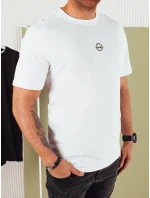 Pánske biele tričko s potlačou FashionStreet RX5457