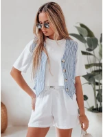 Dámske šortky OWN STYLE white FashionStreet SY0456 Dámske šortky OWN STYLE white FashionStreet SY0456