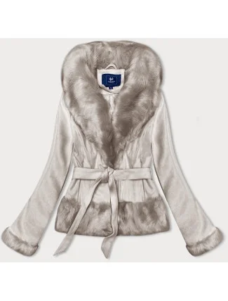 Dámska krátka bunda Ann Gissy light beige (K0327) Dámska krátka bunda Ann Gissy light beige (K0327)