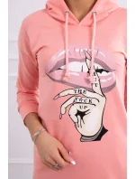 Šaty s dlhším chrbtom a farebnou marhuľovou potlačou