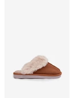 Ženské pantofle s kožešinou Camel Carisse