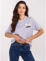 Tričko D12022AI02645S svetlo fialové