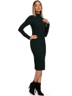 Dámske pletené šaty s rolákom M542 - MOE Dámske pletené šaty s rolákom M542 - MOE