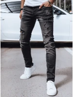 Pánske čierne džínsové nohavice FashionStreet UX4247 Pánske čierne džínsové nohavice FashionStreet UX4247