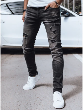 Pánske čierne džínsové nohavice FashionStreet UX4247 Pánske čierne džínsové nohavice FashionStreet UX4247
