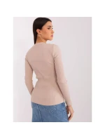 Béžová pruhovaná blúzka BASIC FEEL GOOD (RV-BZ-9207.41X)