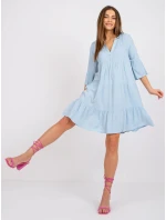 Šaty D73761M30214A2 svetlo modré