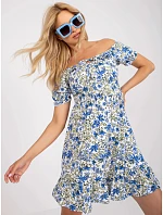 Dámske šaty RO SK 2522 5.32P bielo-modré - Rue Paris