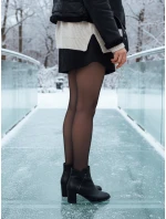 Dámske čierne čižmy na podpätku FashionStreet ZY1314