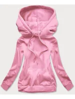 Ružová dámska tepláková mikina (W02-20)