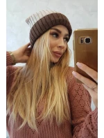 Fleecová čiapka Bojana K265 cappuccino+svetlo béžová+tmavo béžová