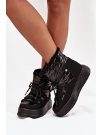 Dámske zimné topánky na platforme Lee Cooper LCJ 25 03 3814 Black