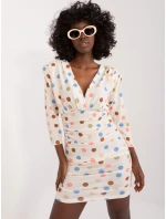 Šaty DHJ SK 17311.87 svetlo béžové