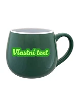 Personalizovaný keramický bacuľatý hrnček s vlastným textom a obrysom