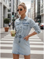 Džínsové mini šaty JENSAGA modré FashionStreet EY2592 Džínsové mini šaty JENSAGA modré FashionStreet EY2592