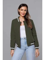 Dámska bunda typu bomber v army farbe (16M9070-136)