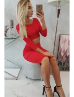 Súprava blúzky a sukne červená