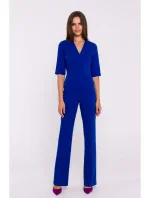 S377 Kombinéza Peplum - kráľovská modrá
