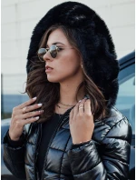 WINTERZIP dámska prešívaná zimná bunda s kapucňou čierna FashionStreet TY4565