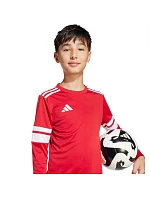 Detské červeno-biele tričko s dlhým rukávom adidas Squadra 25 JJ0041