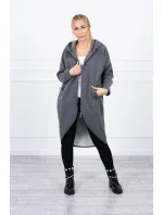 Zateplená dlhá mikina v grafitovej melanžovej farbe