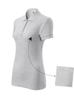 Bavlnené dámske polo tričko svetlosivé
