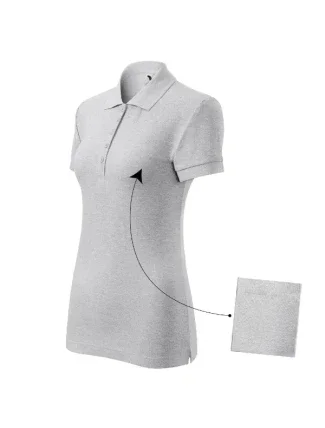Bavlnené dámske polo tričko svetlosivé