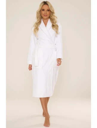 Dámsky župan 709 Manuela Frotte biely - De Lafense