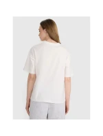 Dámske tričko oversize s potlačou 4F 4FRSS25TTSHF2692-11S