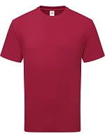 Tričko Fruit of the Loom Pure Cotton T z hrubej bio bavlny 16.1362, farba cranberry