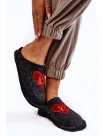 Domowe Papcie Big Star KK276019 Czarno-Czerwone