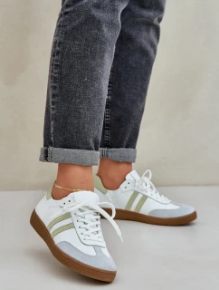 Zazoo N1068 Dámske kožené nízke tenisky White