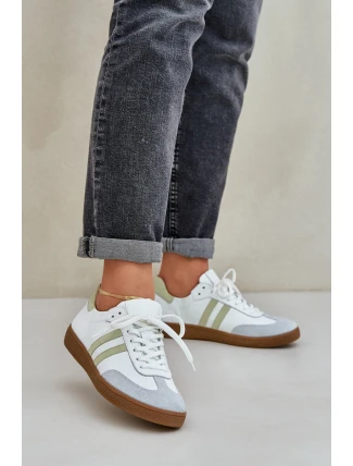 Zazoo N1068 Dámske kožené nízke tenisky White