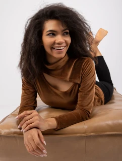 Blúzka DHJ BZ 6561.09P hnedá